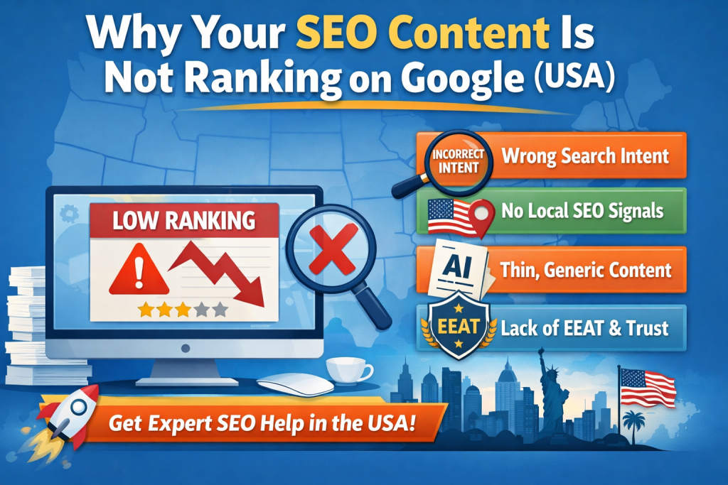 why SEO content is not ranking on Google