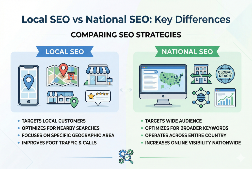 Local SEO vs National SEO